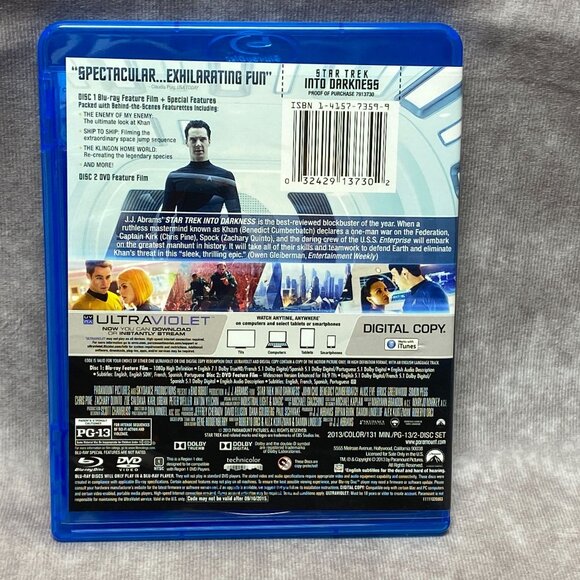 Star Trek & Star Trek Into Darkness Blu-Ray DVD Set - Picture 7 of 7
